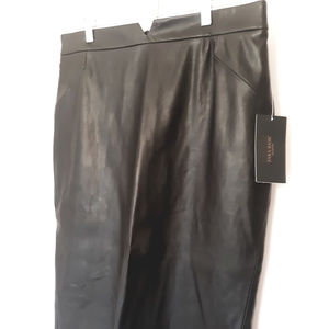 NWT- ZARA CLASSY BLACK FAUX LEATHER SKIRT